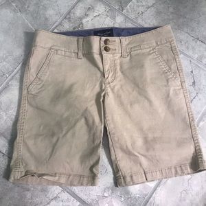 American Eagle Khaki Bermuda Shorts